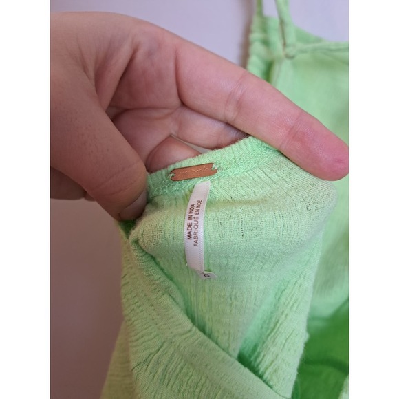 Free People Beyond Chic Mini Dress - Green Large Strappy Backless - Picture 4 of 4